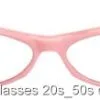 50s Pink Frame Glasses -Fantasy Costume Hub 50s pink frame glasses