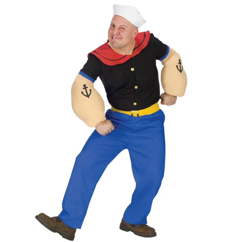 Popeye Adult Plus Costume 3 Popeye Adult Plus Costume