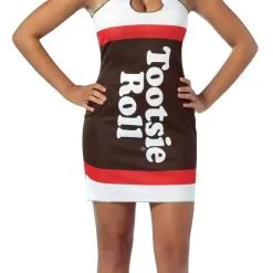 Tootsie Roll Teardrop Dress Adult Costume