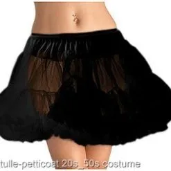 Black Layered Tulle Petticoat