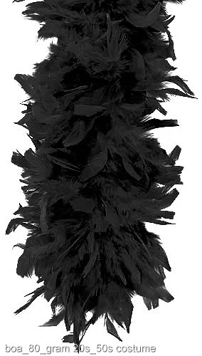 Black 80 Gram Feather Boa 3 Black 80 Gram Feather Boa