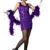 Fringe Purple Flapper Costume -Fantasy Costume Hub cal purple
