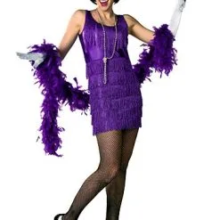 Fringe Purple Flapper Costume
