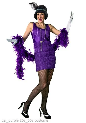 Fringe Purple Flapper Costume 3 Fringe Purple Flapper Costume