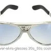 Classic Silver Elvis Glasses -Fantasy Costume Hub classic silver elvis glasses