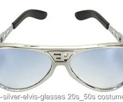 Classic Silver Elvis Glasses