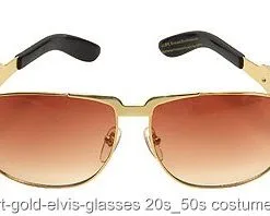 Concert Gold Elvis Glasses