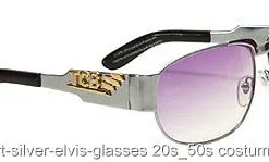 Concert Silver Elvis Glasses