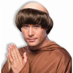 Dark Brown Monk Wig