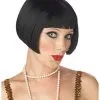 Black Flirty Flapper Wig 1 Black Flirty Flapper Wig -Fantasy Costume Hub flirty flapper wig