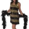 Fringe Gold Flapper Costume -Fantasy Costume Hub fringe flapper dress