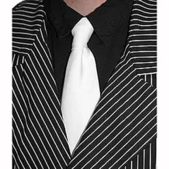 White Gangster Tie