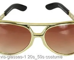 Gold Elvis Glasses