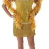 Sequin & Fringe Gold Flapper Costume -Fantasy Costume Hub gold flapper costume