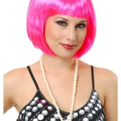 Short Bob Hot Pink Wig