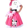 Kids Deluxe Pink Poodle Skirt Costume -Fantasy Costume Hub pink poodle skirt