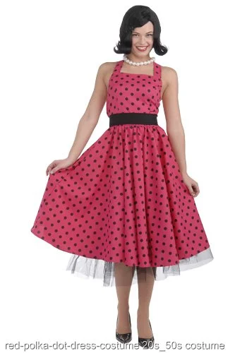 50s Polka Dot Dress Costume 3 50s Polka Dot Dress Costume