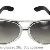 Silver Elvis Glasses 2 Silver Elvis Glasses -Fantasy Costume Hub silver elvis glasses