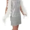Silver Plus Size Flapper Dress -Fantasy Costume Hub silver flapper costume 1