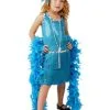 Child Turquoise Sequin And Fringe Flapper Costume -Fantasy Costume Hub turquoise sequin fringe flapper
