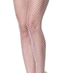 Adult White Fishnet Stockings